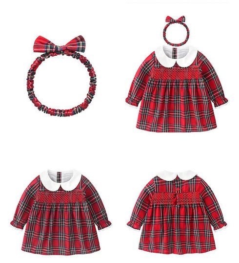 Baby Dress Fall/Winter English Style Latter Dress Set