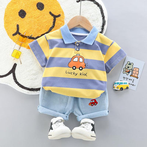 Summer children's striped car set