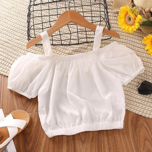 Girls Summer Sling Striped Shorts Set