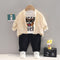 Boys spring and autumn casual cardigan set of three