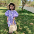 Summer Girl's Bubble Sleeve Flower Dress