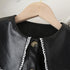Girls' Fashion Mid-length Leather Dress