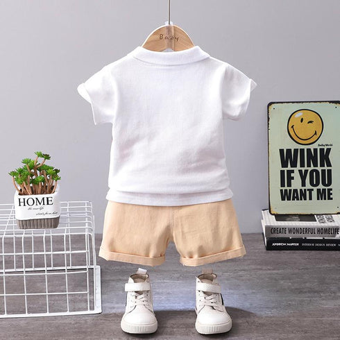 Baby boys' summer suit short sleeve shorts two-piece set