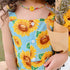 Girl's Summer Sunflower Sling Dress