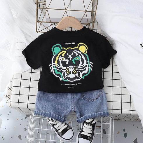 Boys suit xia kuan short sleeve piece