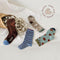 Retro wave baby socks squirrel wave point color matching socks