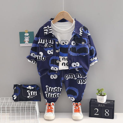Boy's Spring and Autumn Dress Set of Three