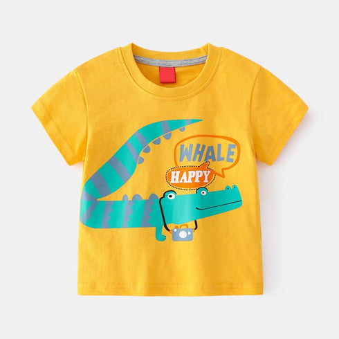 Summer Boys Crocodile Print Short Sleeve