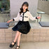 Girl's Spring Dress Little Fragrance Shirt Skirt Set