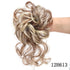 Synthetic bun wig fluffy hair ring ball head