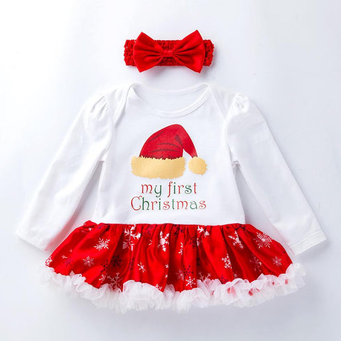 Christmas Baby Long Sleeve Ha Dress Jacket Climbing Dress Infant Festival Suit
