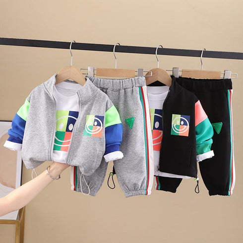 Children's Spring and Autumn Dress Coat Set of Three