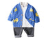 Children's Knitted Shirt Spring and Autumn Three-Piece Set