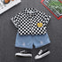 Summer children's shirt short sleeve shorts two-piece set