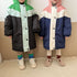 Children's cotton-padded jacket long knee-thick cotton-padded winter baby cotton-padded jacket coat