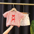 Girls summer short sleeve suit two-piece set