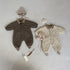 Autumn and winter baby jumpsuit diamond padded warm clip cotton-padded clothing
