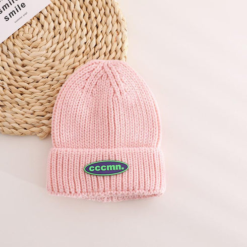 Autumn and winter candy-colored baby warm wool cap 18.8-21.2 inches