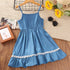 Girls Summer Suspender Lace Dress