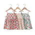 Summer Sweet Girls Cartoon Printed Dress Cotton Sling Dress