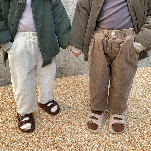 Winter velvet stretch corduroy long pants