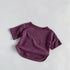 Slub Cotton Short Sleeve T-shirt Versatile Cotton Personalized T-Shirt Baby Top