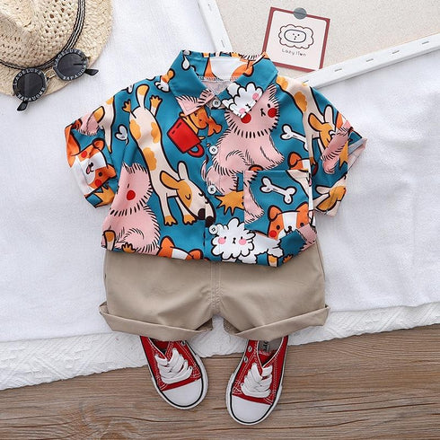 Summer children's short sleeve suit