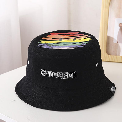 Children's Thin Smiley Fisherman Hat in Spring and Autumn, Circumference 18-20 in