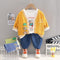 Spring and Autumn Boys Knitted Long Sleeve Jacket Set of Three