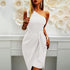 Single Sleeve Dress with Tie Decal