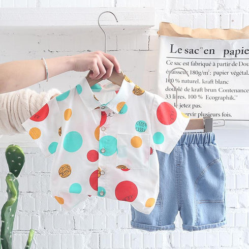 Shirt jeans children's suit