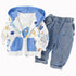 Boys spring and autumn suit set of three
