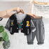 Spring and Autumn Boys Sports Baseball Suit Set of Three