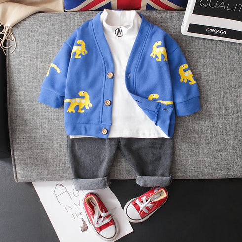Boys Spring and Autumn Three-Piece Set