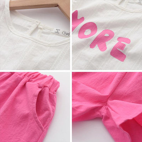 Girls Summer Tee Shorts Set