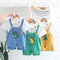 Cartoon Suspender Suit Summer Baby Short Sleeved Clothes