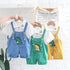 Cartoon Suspender Suit Summer Baby Short Sleeved Clothes