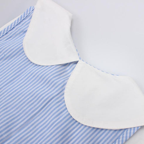 Summer Children's Clothing Girls' Doll Collar Striped Dress Sleeveless Vest Skirt