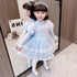 Children's Bubble Sleeve Mesh Princess Dress Girl's Luxury Sweet Sweat Dress