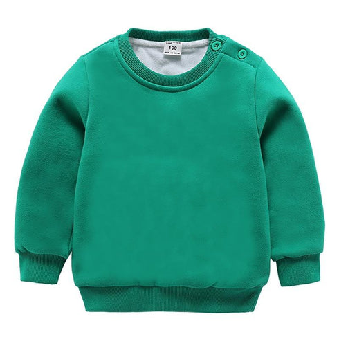 Boys And Girls With Velvet Sweatshirt Tops