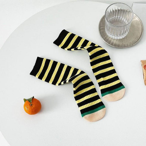 Striped leggings socks for children