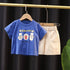Boys summer short sleeve t-shirt casual pants two-piece set