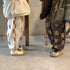 Children plus velvet sports pants fleece casual pants bear printed baby pants