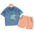 Summer Boys Short Sleeve Shorts Two-Piece Set