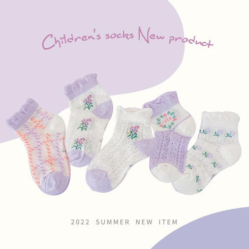 Children's Candy Colored Socks (five Pairs)