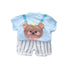 Children's Summer Dress Short Sleeve Set