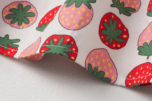 Summer Sweet Girls Cartoon Printed Dress Cotton Sling Dress