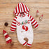 Autumn and Winter Christmas Striped Letter Printed One-piece Climbing Suit