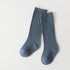 Multicolor children's socks double needle vertical stripes middle stockings baby socks solid color sports socks