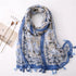 Small Fresh Cotton and Hemp Scarf Bohemian Printed Scarf